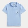 AZURE Herren Ralph Lauren Custom Slim Fit Terry Poloshirts AZURE Herren Ralph Lauren Custom Slim Fit Terry Poloshirts