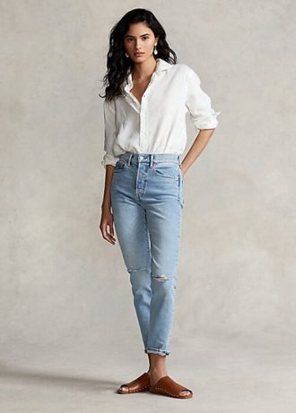 AZURE Ralph Lauren Callen High-Rise Slim Jeans für Damen