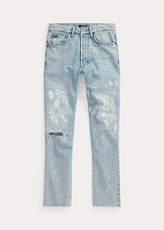 AZURE Ralph Lauren Damen Jeans mit geradem Bein und verkürzter Länge