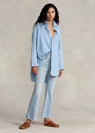 AZURE Ralph Lauren Sharona Crop Flare Jeans für Damen