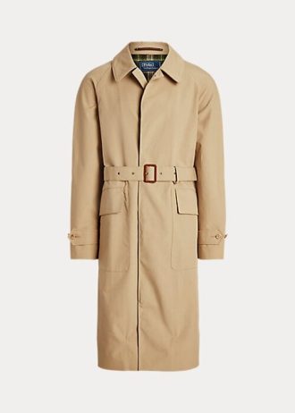 Beige Herren Ralph Lauren gewebte Baumwoll-Wandermäntel