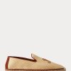 Beige Polo Ralph Lauren Canvas-Loafer mit Stickerei für Herren Beige Polo Ralph Lauren Canvas-Loafer mit Stickerei für Herren