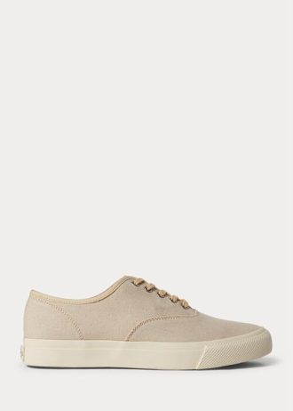 Beige Ralph Lauren Canvas-Sneaker für Herren