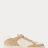 Beige Ralph Lauren Court Sneakers aus Leder und Wildleder für Herren Beige Ralph Lauren Court Sneakers aus Leder und Wildleder für Herren