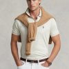 Beige Ralph Lauren Custom Slim Fit Poloshirts aus weicher Baumwolle für Herren Beige Ralph Lauren Custom Slim Fit Poloshirts aus weicher Baumwolle für Herren