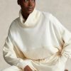 Beige Ralph Lauren Damen-Sweatshirts mit Trichterhalsausschnitt und Einsätzen aus Fleece Beige Ralph Lauren Damen-Sweatshirts mit Trichterhalsausschnitt und Einsätzen aus Fleece