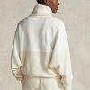 Beige Ralph Lauren Damen-Sweatshirts mit Trichterhalsausschnitt und Einsätzen aus Fleece Beige Ralph Lauren Damen-Sweatshirts mit Trichterhalsausschnitt und Einsätzen aus Fleece
