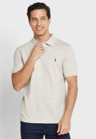 Beige Ralph Lauren Essential Poloshirts für Herren