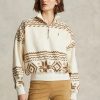 Beige Ralph Lauren Fleece-Pullover mit Fair-Isle-Motiv in Ton für Damen