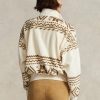 Beige Ralph Lauren Fleece-Pullover mit Fair-Isle-Motiv in Ton für Damen