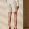 Beige Ralph Lauren Francine Shorts aus Shantung-Seide für Damen Beige Ralph Lauren Francine Shorts aus Shantung-Seide für Damen