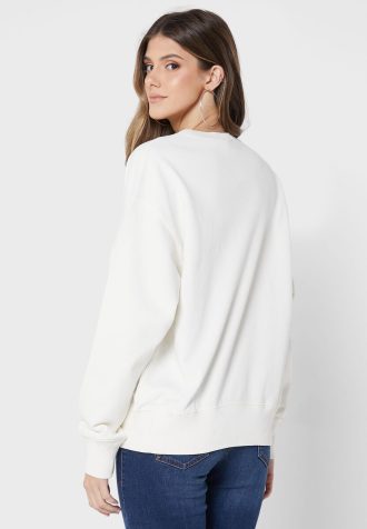 Beige Ralph Lauren Graphic Strick-Sweatshirts für Damen