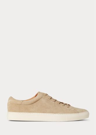 Beige Ralph Lauren Jermain Wildleder-Sneaker für Herren