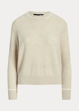 Beige Ralph Lauren Kaschmirpullover mit Rundhalsausschnitt für Damen