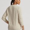 Beige Ralph Lauren Kaschmirpullover mit Rundhalsausschnitt für Damen Beige Ralph Lauren Kaschmirpullover mit Rundhalsausschnitt für Damen