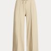 Beige Ralph Lauren – Kurze Fleecehose mit weitem Bein für Damen Beige Ralph Lauren – Kurze Fleecehose mit weitem Bein für Damen