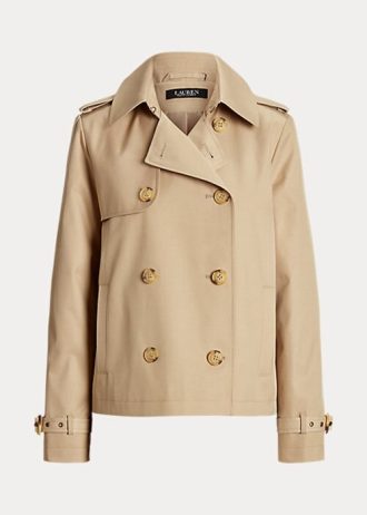 Beige Ralph Lauren Kurze Zweireihermäntel für Damen