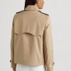 Beige Ralph Lauren Kurze Zweireihermäntel für Damen Beige Ralph Lauren Kurze Zweireihermäntel für Damen