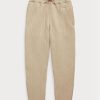 Beige Ralph Lauren Logo-Hosen aus Jersey mit Zopfmuster für Damen Beige Ralph Lauren Logo-Hosen aus Jersey mit Zopfmuster für Damen