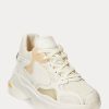 Beige Ralph Lauren Logo Tech Sneakers für Damen Beige Ralph Lauren Logo Tech Sneakers für Damen