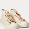 Beige Ralph Lauren Mayport Canvas-Sneakers für Damen Beige Ralph Lauren Mayport Canvas-Sneakers für Damen