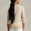 Beige Ralph Lauren Pullover aus Kaschmirmischung mit AR-Motiv für Damen Beige Ralph Lauren Pullover aus Kaschmirmischung mit AR-Motiv für Damen