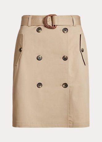 Beige Ralph Lauren Röcke aus mikrogeschliffenem Twill mit Gürtel für Damen