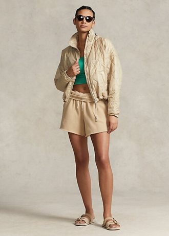 Beige Ralph Lauren Ripstop Packable Jacken für Damen