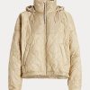 Beige Ralph Lauren Ripstop Packable Jacken für Damen