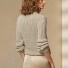 Beige Ralph Lauren Rollkragenpullover aus Seide mit Verzierung für Damen Beige Ralph Lauren Rollkragenpullover aus Seide mit Verzierung für Damen