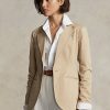 Beige Ralph Lauren Stretch-Twill-Blazer für Damen