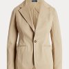 Beige Ralph Lauren Stretch-Twill-Blazer für Damen