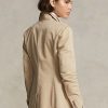 Beige Ralph Lauren Stretch-Twill-Blazer für Damen