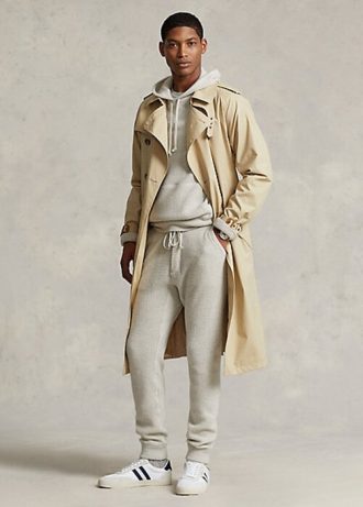 Beige Ralph Lauren Trenchcoats aus Stretch-Baumwolle für Herren