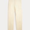 Beige Ralph Lauren – Kurze Leinenhose mit geradem Bein für Damen