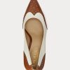 Beige / Weiß Ralph Lauren Lynden Pumps aus Nappa- und brüniertem Leder für Damen Beige / Weiß Ralph Lauren Lynden Pumps aus Nappa- und brüniertem Leder für Damen