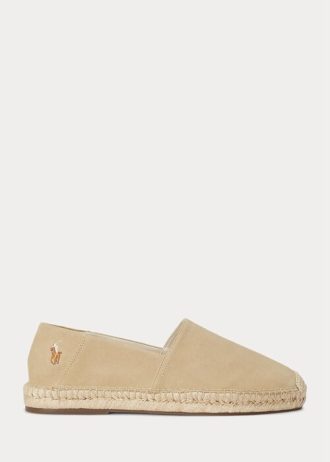Beigefarbene Ralph Lauren Cevio Wildleder-Espadrille für Herren