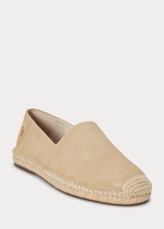 Beigefarbene Ralph Lauren Cevio Wildleder-Espadrille für Herren