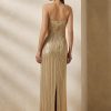 Beiges, verziertes Abendkleid Collingwood von Ralph Lauren für Damen Beiges, verziertes Abendkleid Collingwood von Ralph Lauren für Damen