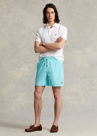 Blaue Badeshorts „Traveller“ von Ralph Lauren für Herren