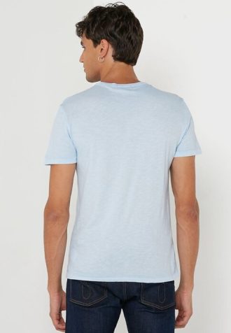 Blaue bedruckte T-Shirts mit Rundhalsausschnitt von Ralph Lauren für Herren