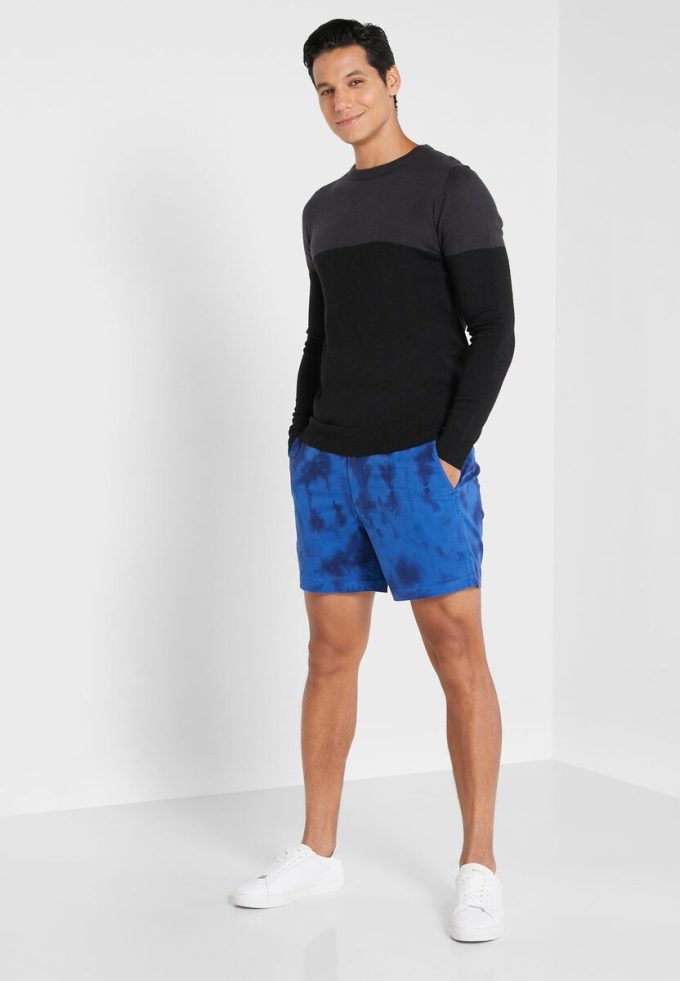 Blaue Cargo-Shorts mit Batikmuster für Herren von Ralph Lauren