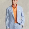Blaue Chambray-Anzugsakkos von Ralph Lauren für Herren