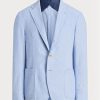 Blaue Chambray-Anzugsakkos von Ralph Lauren für Herren