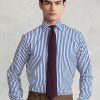 Blaue formelle Hemden aus gestreifter Popeline von Ralph Lauren Regent Custom Fit für Herren Blaue formelle Hemden aus gestreifter Popeline von Ralph Lauren Regent Custom Fit für Herren