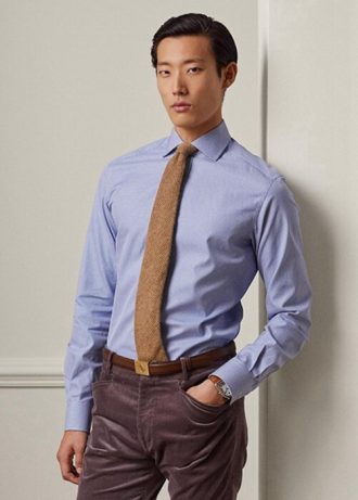 Blaue formelle Hemden mit Gingham-Muster für Herren von Ralph Lauren