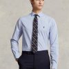 Blaue formelle Slim Fit-Hemden aus gestreifter Popeline von Ralph Lauren für Herren Blaue formelle Slim Fit-Hemden aus gestreifter Popeline von Ralph Lauren für Herren