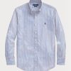Blaue formelle Slim Fit-Hemden aus gestreifter Popeline von Ralph Lauren für Herren Blaue formelle Slim Fit-Hemden aus gestreifter Popeline von Ralph Lauren für Herren