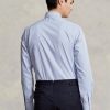 Blaue formelle Slim Fit-Hemden aus gestreifter Popeline von Ralph Lauren für Herren Blaue formelle Slim Fit-Hemden aus gestreifter Popeline von Ralph Lauren für Herren