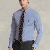 Blaue formelle Slim Fit-Hemden aus gestreifter Stretch-Popeline von Ralph Lauren für Herren Blaue formelle Slim Fit-Hemden aus gestreifter Stretch-Popeline von Ralph Lauren für Herren